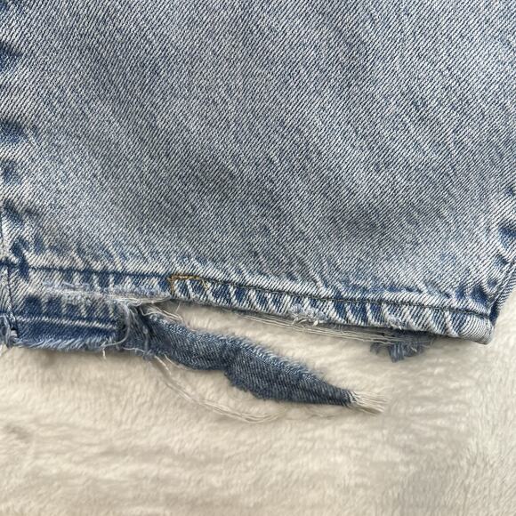 Levi's Sz 25 Premium Baggy Dad Jeans Slouchy Women’s Distressed Holes Grunge - Picture 4 of 16